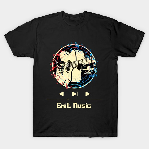 Exit Music on Guitar T-Shirt by nasib